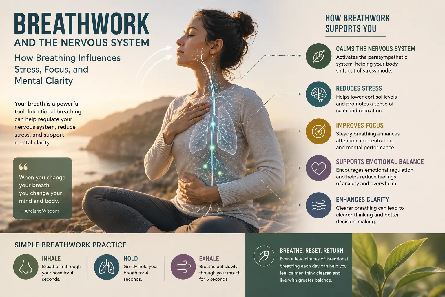 Breathwork and the Nervous System: How Breathing Influences Stress, Focus, and Mental Clarity