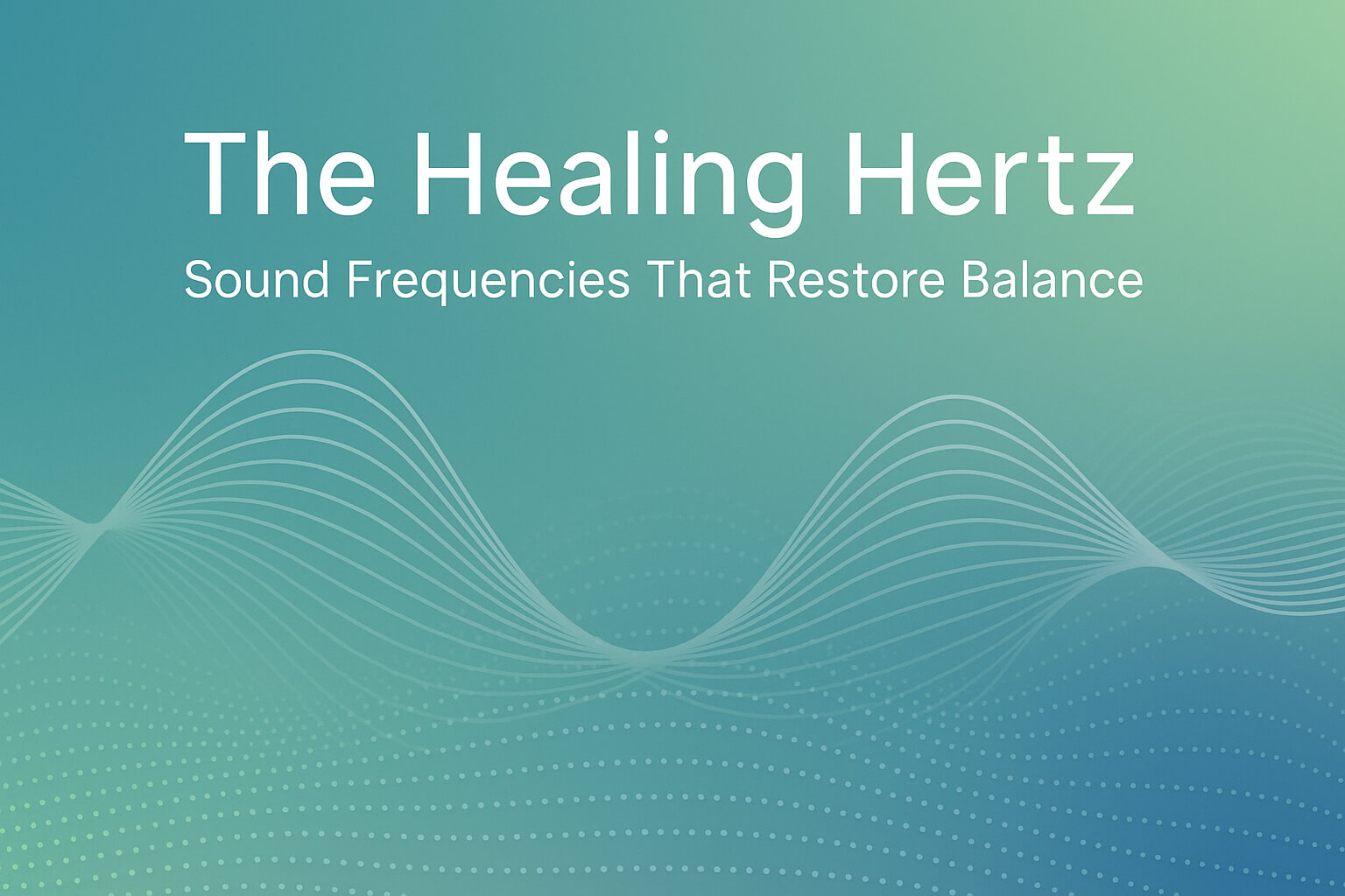 The Healing Hertz: Sound Frequencies That Restore Balance