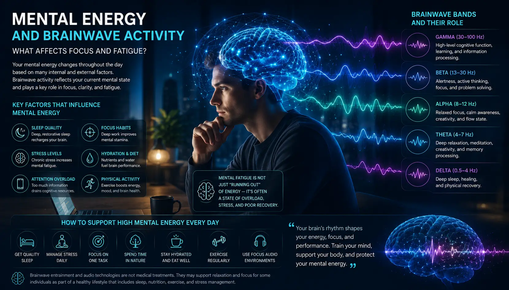 Mental Energy and Brainwave Activity: What Affects Focus and Fatigue?