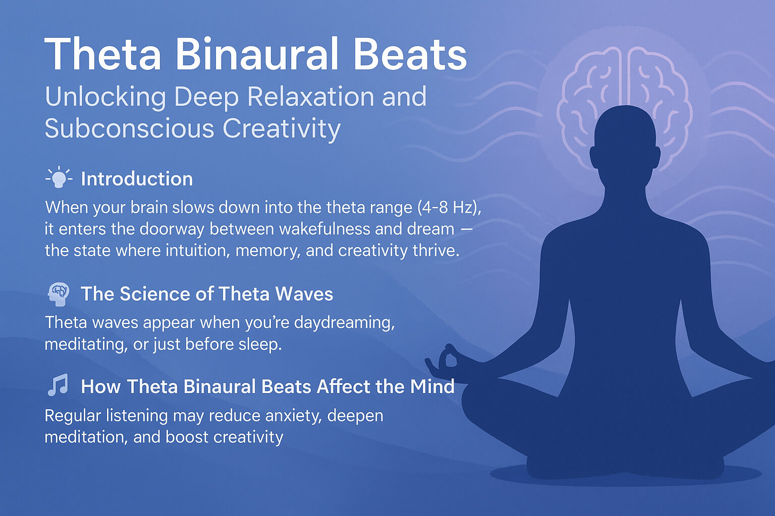 Theta Binaural Beats: Unlocking Deep Relaxation and Subconscious Creativity