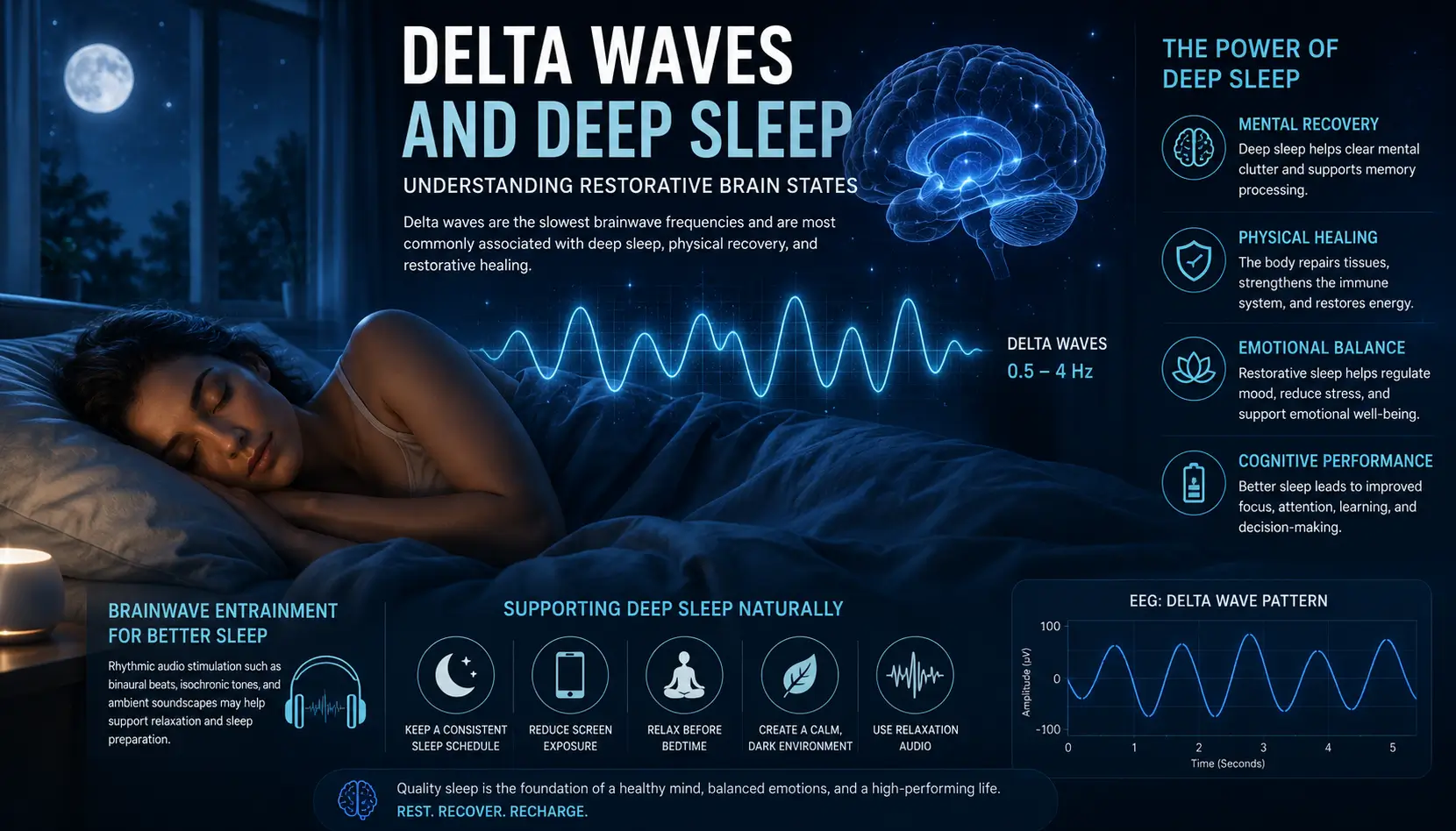 Delta Waves and Deep Sleep: Understanding Restorative Brain States