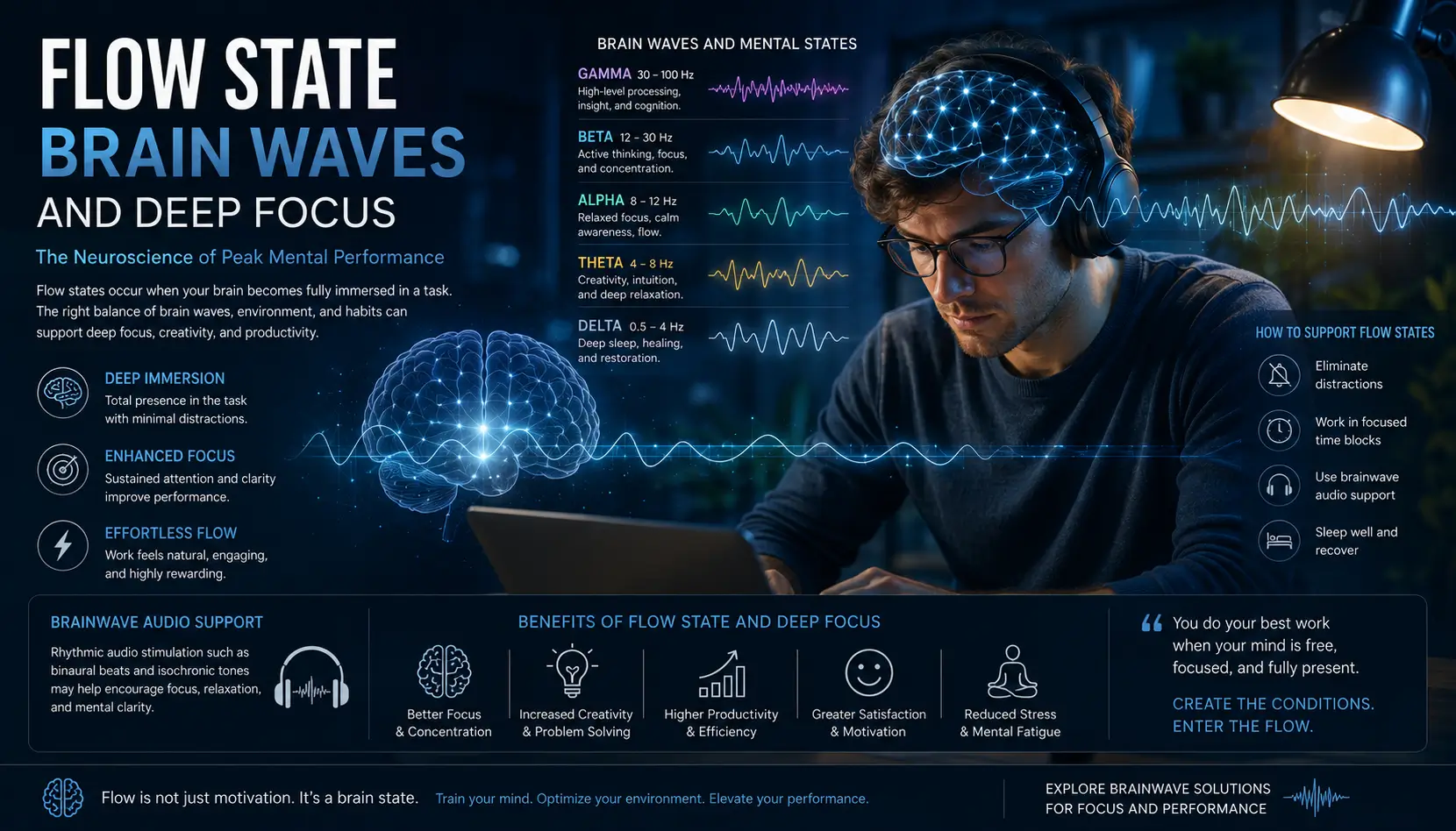 Flow State Brain Waves and Deep Focus